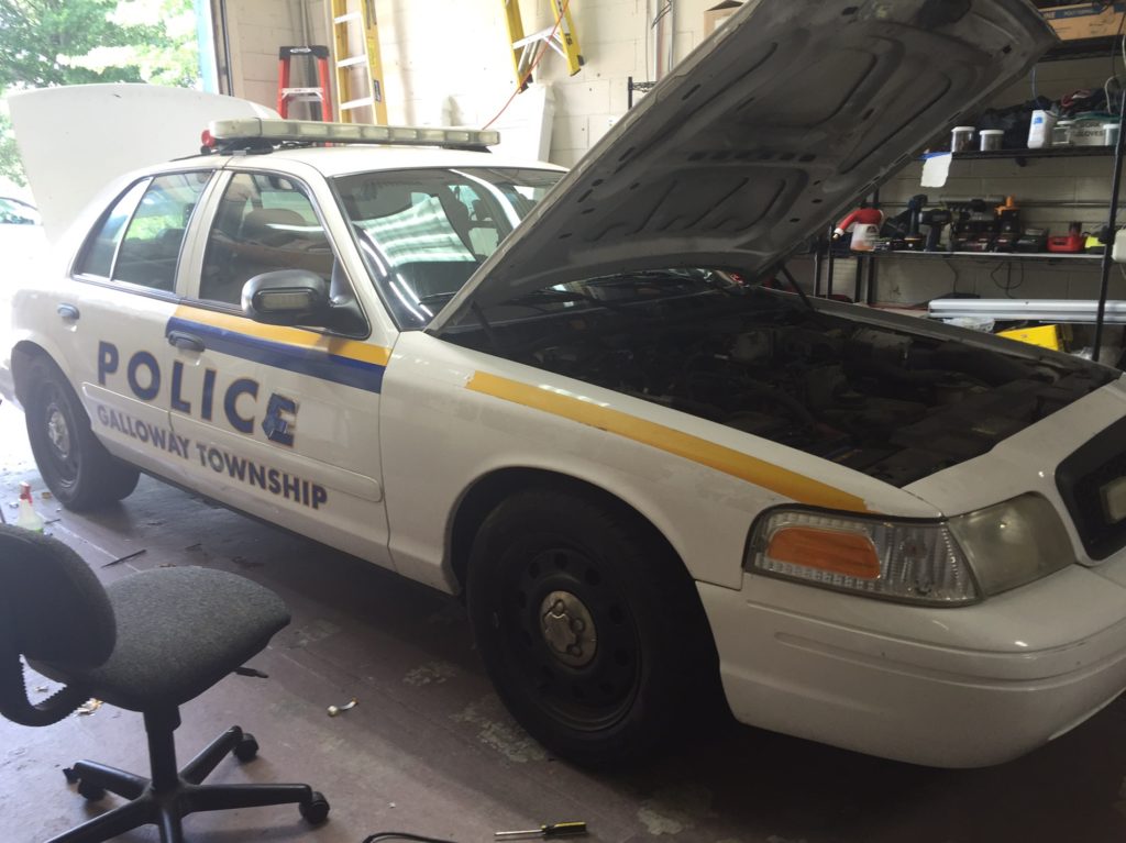 Galloway police - full 3M vinyl wrap for D.A.R.E. in progress for this Atlantic County police department