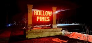 An open Face LED Neon Letter sign for Hollow Pines Bar & Restaurant in West Creek NJ