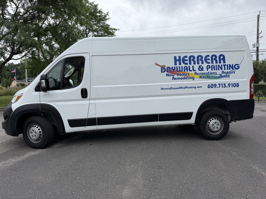 Herrera Drywall and Painting commercial van lettering
